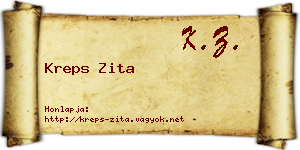 Kreps Zita névjegykártya